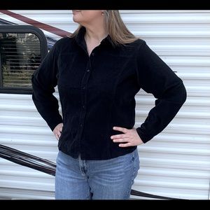 Woolrich Shirt micro corduroy shirt princess seam black